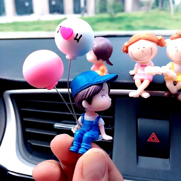 Car Cute Doll Boy And Girl 【READY STOCK】Car Decoration Cute