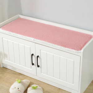 เก้าอี้รองเท้าแบบนั่งได้ ทรงสี่เหลี่ยม รองเท้าแบบนุ่ม ป้องกันการลื่น สำหรับประตูบ้าน สำหรับใช้ในบ้าน รุ่นเรียบง่ายและโมเดิร์น