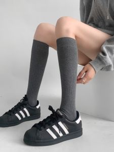 Gray Half-Tube Socks Thin Design Night Teaching Room Style Summer Womens Fashionable Leg Shaping Stockings One Size Fits All