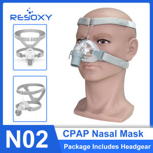 Yuwell | YUWELL Nasal CPAP Mask with Headgear Silicon Gel Cushions for Auto CPAP Bipap Machine Sleep Apnea Anti Snoring CPAP Nasal Mask