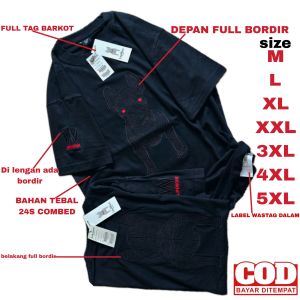 BAJU L*FEWO*K FULL BLACK GARANG DAN ELEGAN FULL BORDIR BAHAN TEBAL 24S SIZE M SAMPAI 5XL/COD