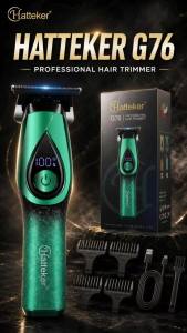 Hatteker Electric Hair Trimmer New Model Mens Grooming Carving Scissors LCD Digital Display Pusher Engraving Razor
