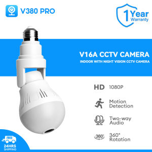 V380 PRO Light Bulb CCTV Camera HD 1080P Night Vision 360° Panoramic View Connect To Cellphone CCTV IP Camera