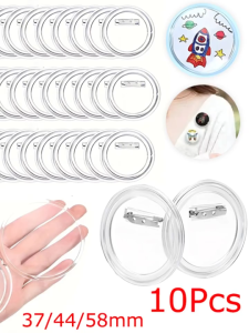 10PCS Round Badge Making Kit DIY Pin Button Supplies for Custom Brooches Name Tags Cosplay Event Party Craft Materials
