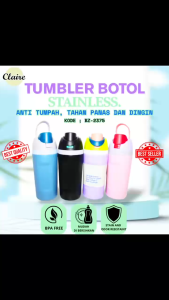 [Claire] Botol Minum Termos Stainless 470 ML Tahan Panas Dan Dingin / Bisa Menyimpan Suhu Dingin & Panas Lebih Lama / Botol Minum Dengan Design Yang Keren Dan Menarik Pegangan Kuat Aman Dan Nyaman / Tutup Botol Anti Tumpah
