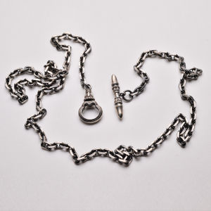 Arkipelagus Lei Huo Original Design Retro Ethnic Style Gourd Lotus Pestle OT Sterling Silver Mens Bracelet Non-mainstream Distressed Necklace for Men