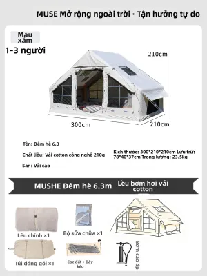 MUSHE | Lều Dã Ngoại Chống Nắng Không Thấm Nước Kích Thước Lớn Mùa Hè