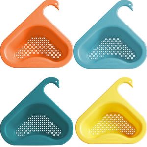 ตะกร้ากรองเศษอาหาร ตะกร้าระบายน้ำ ที่กรองเศษอาหาร ตะกร้าล้างผัก ตะกร้าสามเหลี่ยม กระชอน ใช้สะดวกและง่าย จากไทย/พร้อมส่ง