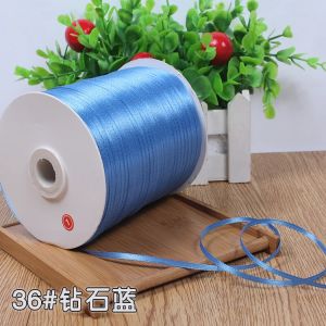 10Meter/Lot 3mm White Silk Satin Ribbons Christmas Baby Shower Kids Birthday Party Wedding Gift Box Wrapping DIY Handmade Ribbon