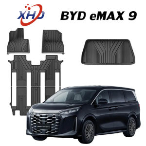BYD eMAX 9 (2025 - Present) deep dish matting Car Floor Mats TPE Floor Mat Trunk Mat Carpet Waterproof Wear-resist Premium