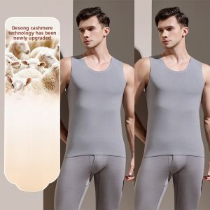 miiow | Warm Thermal Vest Underwear Set For Men New 2025 Winter Design Cashmere Deeron Base Layer Long Pants Youth Online Exclusive