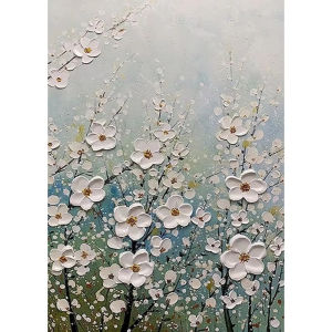 Painting By Numbers Abstract Plain Flowers for Adults Handmade on Canvas Gift Artwork Pictures Paint Set Coloring