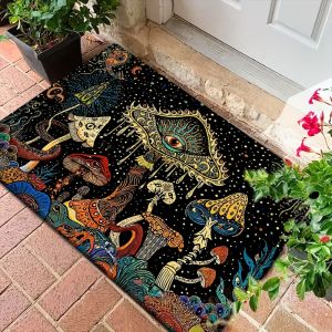 Tấm Thảm Chào Mừng VIKAMA Fun Với Họa Tiết Rừng Kỳ Ảo & Nấm Ngộ Nghĩnh Chất Liệu Polyester Mềm Mại Dùng Trang Trí Nhà Cửa Thảm Trải Sàn Cho Lối Vào & Ngoài Trời