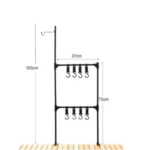 Aluminum Alloy Folding Camping Picnic BBQ Tableware Rack Accessories Outdoor Leisure Furniture Camp Light Stand Table Edge