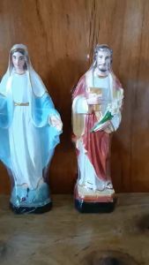 Tượng Thánh Giuse 15cm chất liệu nhựa composite - mini trang trí xe hơi tiểu cảnh