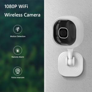 1080P Surveillance Camera Two-Way Audio HD Outdoor Wifi Monitor Cam Infrared Night Vision Alarm Function Remote Monitoring for Office Home