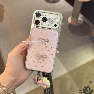 LIANGWU | 3D Crystal Bow Design Simple Style iPhone Case