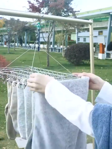 Socks rack multi-clip roundhange socks hanger organizer underwear clothes drying rack heavy duty stainless steel clip hanger for clothes windproof household dormitory Balcony clothes hanger for clothes