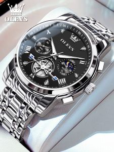 OLEVS | Automatic Openwork Water-Resistant Steel Quartz Mens Watch