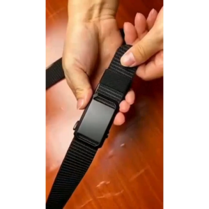 RENNE Sabuk Kanvas Hitam Besi Pria – Gesper Besi Tangguh Model Tactical Gagah Terjangkau