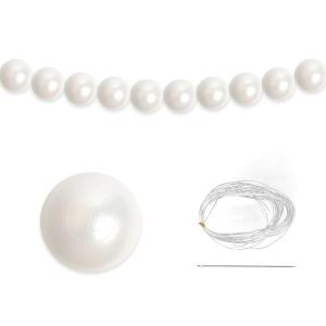 Wedding Pearl Ball Garland Ornament Beads Hanging Ball Garland Decor for Bridal Engagement DIY Beaded Garland White Ball Pendant