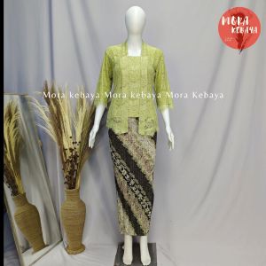 Setelan kebaya kutu baru lengan 7/8