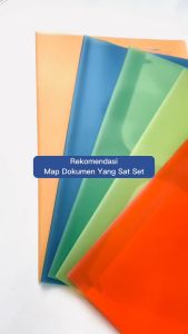 3 PCS Map L Folder 1060 Map Penyimpan Kertas Ukuran Folio F4 Warna Pastel