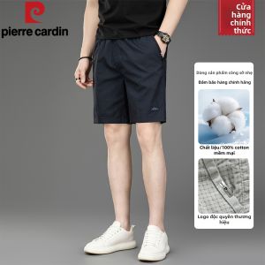 Pierre Cardin | Quần Short Nam Mùa Hè Thiết Kế Mới 5/8 Chiều Dài 100% Cotton