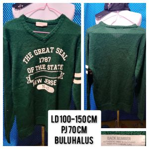 ATASAN RAJUT PRIA HIJAU(BACK NUMBER)