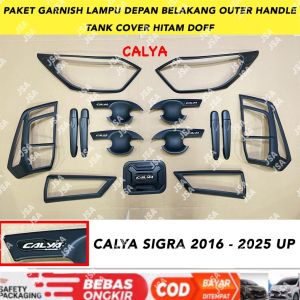 Paket Lengkap Calya Sigra 2016 2023 2024 2025 Garnish Outer Handle Tank Cover Hitam Chrome .