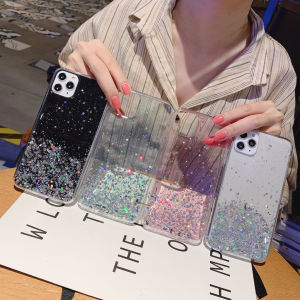 Transparent Casing For Samsung Galaxy Z Fold 6 5G 2024 Phone Case Luxury Gradient Glitter Star Soft TPU Cover For ZFold Fold6 ZFold6 FLOD Clear Case