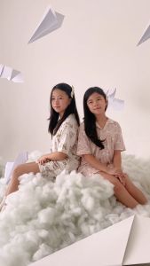 Harlow Kids - NEW Cloud Pajamas for Twenager/ Pajamas Remaja Tweenager/ Pajamas Double Cotton Gauze/Pajamas Anak Perempuan Remaja Tweenager/ Baju Tidur anak Perempuan Remaja Tweenager/ Baju tidur Anak Remaja Tweenager korea