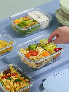 Heat Resistant Borosilicate Glass Microwave-able Airtight Rectangle Storage Container Lunch Box 保溫飯盒 餐盒