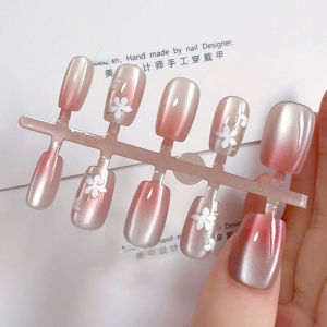 เล็บปลอม Pure Handmade Wearable False Nails Cat Design 30pcs/10pcs Finished Product Nail Art False Nails Nail Tips