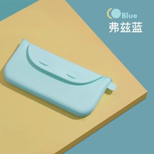 Portable Childrens Dining Utensils Storage Bag Waterproof Silicone Box for Travel Baby Spoon Fork Chopsticks Storage Case