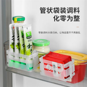 กล่องเก็บของติดประตูตู้เย็นแบบติดผนัง กล่องเก็บเครื่องปรุงรส กล่องเก็บของขนาดเล็ก ชั้นวางของ ตู้เย็น กล่องเก็บของ กล่องเก็บของในตู้เย็น