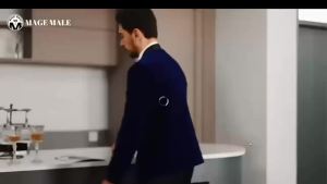 Handsome Blue/Black Velvet 2 Pieces Men Wedding Dress Suits Single Breasted Blazer Pants Business Men Suits Groom Tuxedos Set
