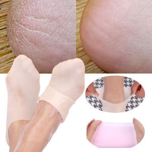 2pcs Silicone Foot Care Socks Anti Cracking Moisturizing Gel Elastic Socks DIY Foot Mask Cracked Dead Skin Remove Pedicure Tool