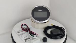 Universal 85mm Digital GPS Speedometer 0-999.9 Course Adjustable Odometer with GPS Antenna and 7 Colors Backlight 12V 24V