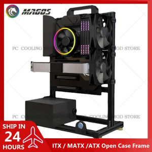 Aluminum Fully Open Case Frame Support ITX / MATX /ATX MotherboardVertical Computer Housing PC Water Cooling Gamer DIY Cabinet