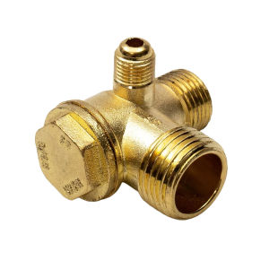 1 Pcs New Air Compressor Check Valve 3-Port Zinc Alloy Brass Male Thread Check Valve Connector Tool For Air Compressor 20*16*10