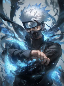 Bandai | Bộ Tranh Tô Màu Theo Số Anime Naruto Kakashi Hatake - Tranh Sơn Dầu Không Khung Để Trang Trí Nhà Cửa Món Quà Hoàn Hảo Dành Cho Người Hâm Mộ