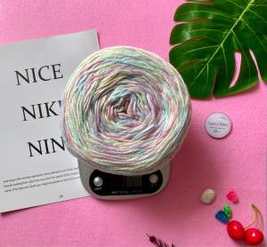 Yarn - Len Bông Sữa Nhuộm Ombre - Màu Pastel Cầu Vồng | Cỡ Len 1.8mm | Sợi Thu Đông | Terri Store