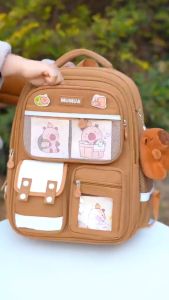 Capybara Cute Kids Backpack Kapibala Beg Large Capacity Waterproof School Bag with Spine Support for Students