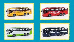 h Simulation Remote Control Police Bus 1:30 Scale Mainan Bus Remote Control for Boys (3006/3210/3211)