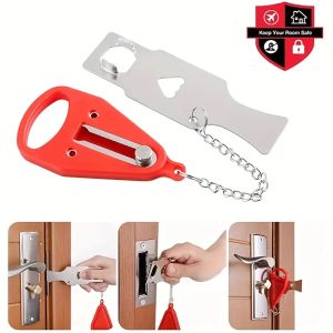 1pc portable travel safety door lock suitable for travelers and families universal sleep safety portable travel door lock