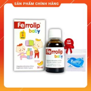 [Chính hãng]Sắt cho bé Ferrolip Baby vị đào ngăn ngừa thiếu máu do thiếu sắt ở trẻ nhỏ +quà