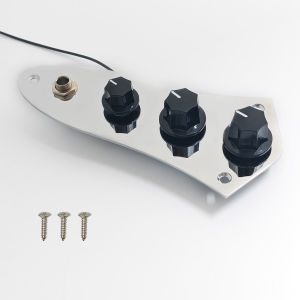 PHRILM Loaded J Bass Control Plate Pre-Wired Jazz Bass JB Control Plate with Wiring Harness for Jazz Bass Guitar