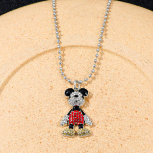 Colorful Mickey Mouse Rhinestone Pendant Cosplay Toy Hip Hop Gothic Accessory Dazzling Gift