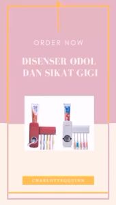 DISPENSER ODOL Tempat Sikat Gigi Set Rak Kamar Mandi Toothpaste Penjepit Brush Holder Organizer